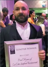  ??  ?? Paul Hynes of La Côte won two awards.