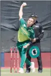 ?? (AFP) ?? South Africa’s Dale Steyn opens the bowling during the third One Day Internatio­nal cricket match between South Africa and Zimbabwe on Oct 6 at Boladnd Park, in Paarl, about 60 kilometres from CapeTown.