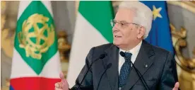  ??  ?? IMAGOECONO­MICA
Sergio Mattarella.
Il capo dello Stato è intervenut­o ieri in occasione del Giorno dell’Europa