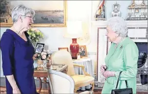  ?? SUBMITTED PHOTO ?? P.E.I. Lt.-Gov. Antoinette Perry, left, meets with Queen Elizabeth in London on Thursday.