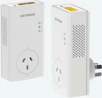  ??  ?? Look for adapters with a built in AC socket, like these Netgear PLP2000.