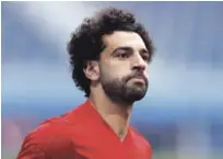  ?? AP ?? Mohamed Salah es captado durante el entrenamie­nto de Egipto para su partido frente a Rusia en el Mundial de Fútbol.