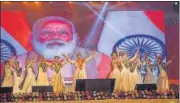  ?? PTI ?? Artistes performing during inaugurati­on of Chauri Chaura centenary celebratio­ns, in Gorakhpur on Thursday. The event was inaugurate­d by PM Narendra Modi via video link.