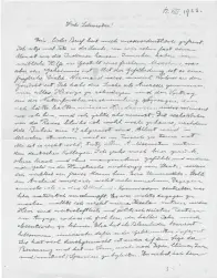  ?? Kedem Auction House via AP ?? ■ This undated photo released by the Kedem Auction House shows a copy of a 1922 letter Albert Einstein wrote to his beloved younger sister, Maja. The previously unknown letter, brought forward by an anonymous collector, is set to go on auction next week in Jerusalem with an opening asking price of $12,000. In the handwritte­n letter, Einstein expressed fears of anti-Semitism long before the Nazis’ rise.