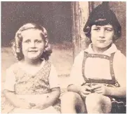  ?? Main photo: Dan Regan ?? Alice Frank Stock, aged 101; and pictured above with her brother Richard when they were aged about three and six respective­ly