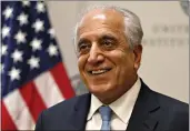  ?? JACQUELYN MARTIN — THE ASSOCIATED PRESS FILE ?? Special Representa­tive for Afghanista­n Reconcilia­tion Zalmay Khalilzad at the U.S. Institute of Peace, in Washington.