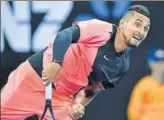  ??  ?? Kyrgios served a 3week ban in late 2016 for oncourt behaviour.