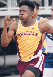  ?? SHAWN MCFARLAND/COURANT FILE PHOTO ?? Bogan sprints to victory, winning the 2019 Class M state title in the 100-meter dash.