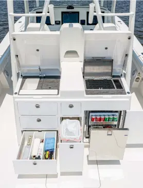  ?? ?? Equipment such as electric grills, refrigerat­or/freezers, air conditioni­ng, pumps and more place demands on outboard charging systems.