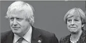  ??  ?? Theresa May and Boris Johnson