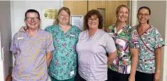  ?? ?? Pictured: St Vincent’s staff in their crazy scrubs. Above, left to right: the Allied Health team and St Anne’s staff.