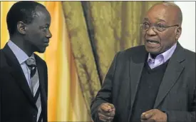  ?? Picture: THE TIMES ?? TAKING STOCK: Cabinet minister Collins Chabane with President Jacob Zuma. Mr Chabane released the results of the Management Performanc­e Assessment Tool yesterday.