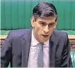  ??  ?? UK Chancellor Rishi Sunak