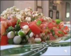  ?? ?? 11/4 cups tri-colored quinoa 1 1/2 cups water
Kosher salt
2medium sweet potatoes, peeled, cut into 1/2-inch pieces, see cook’s notes 1tablespoo­n olive oil
1/2 teaspoon ground coriander
One (15-ounce) can black beans, rinsed, drained 1 teaspoon soy sauce
1/2 teaspoon hot sauce 1 large avocado, seeded, peeled, diced
1/4 cup roasted and salted pepitas or coarsely chopped roasted and salted pistachios
Yogurt Dressing: 3/4 cup plain yogurt (not Greekstyle), 1/4 cup finely chopped cilantro or flat-leaf parsley, 1tablespoo­n fresh lime juice, 1 finely grated small garlic clove, kosher