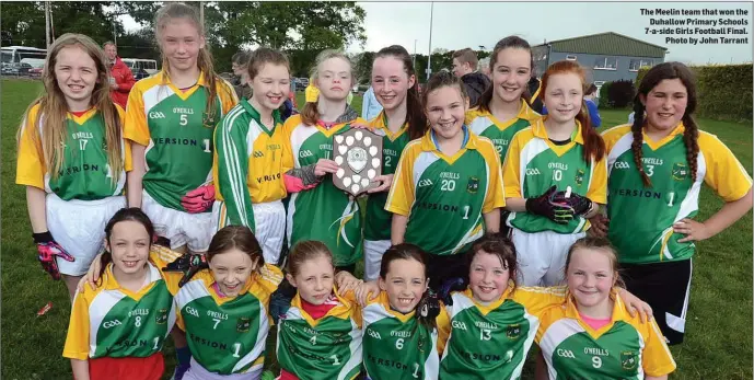  ?? Photo by John Tarrant ?? The Meelin team that won the Duhallow Primary Schools 7-a-side Girls Football Final.
