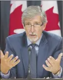  ?? CP PHOTO ?? Privacy commission­er Daniel Therrien responds to a question during a news conference in Ottawa after tabling his latest annual report.