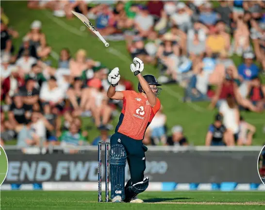  ?? GETTY IMAGES/PHOTOSPORT ?? England century maker David Malan threw everything at the Black Caps attack in Napier last night, including at one stage, his bat.