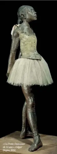  ??  ?? « La Petite Danseuse de 14 ans », Edgar Degas, 1881.