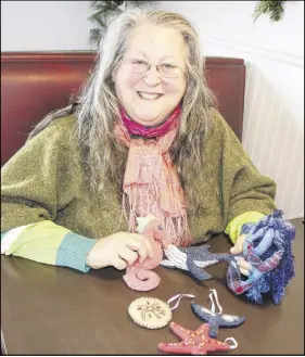  ?? LYNN CURWIN/TRURO DAILY NEWS ?? Penny Lighthall has created some undersea creatures she hopes will raise funds and awareness for the situation oceans are in today. She is selling tickets, with the funds going to the Ocean Keepers.