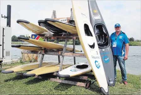  ?? KRIS DUBE THE WELLAND TRIBUNE ?? Anton Jacobie is the leader of Namibia's two canoe polo teams competing at the Internatio­nal Canoe Federation's world finals in Welland.