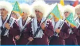  ??  ?? TEHRAN: Turkmen Basij militamen march during an annual military parade which marks Iran’s eight-year war with Iraq, in this file photo.