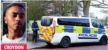  ?? ?? CROYDON Tragedy one: Police at the scene of the killing of Zaian Aimable-Lina, 15, inset