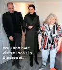  ??  ?? Wills and Kate visited locals in Blackpool… …while Harry and Meghan were at a glitzy event in London