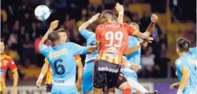  ?? ALBERT MARÍN ?? Cinco de los nueve goles anotados por el Herediano han sido obra de la táctica fija, como este de Keyner Brown contra la U.