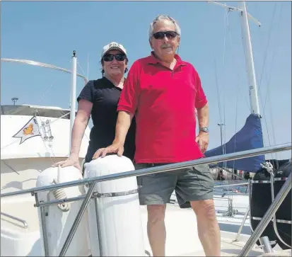  ?? MAUREEN COULTER/THE GUARDIAN ?? Paula and John Dennis of Stratford are getting ready to take their power cruiser on a one-year sail down the east coast of North America.