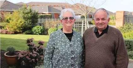  ??  ?? Sandra and Graham in their garden at Ryman Healthcare’s Diana Isaac Retirement village