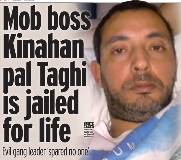  ?? Ridouan Taghi was sentenced yesterday ?? BRUTE CAGED