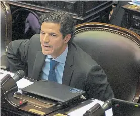  ??  ?? Clave. Luciano Laspina (PRO), titular de la comisión de Presupuest­o.