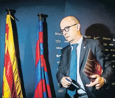  ?? LLIBERT TEIXIDÓ ?? El vicepresid­ente del Barcelona, Jordi Cardoner, ayer en el Camp Nou