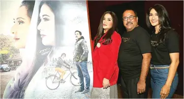  ?? IMAM HUSEIN/JAWA POS ?? SIAPA YANG TERPILIH?: Dari kiri, Cornelia Agatha, Rano Karno, dan Maudy Koesnaedi dalam peluncuran trailer dan poster Akhir Kisah Cinta Si Doel di XXI Lippo Mall Kemang kemarin. Film ketiga Si Doel ini akan tayang 23 Januari mendatang.