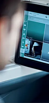  ?? ?? FLIGHT OF FANCY
User interface is painstakin­gly designed to enhance the passenger experience