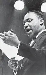  ?? FOTOS: DPA (2), ULLSTEIN ?? Visionen sind besser als trockene Fakten: Der Bürgerrech­tler Martin Luther King hielt 1963 seine berühmte Rede „I have a dream“.