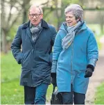  ?? Picture: Getty. ?? Theresa May and husband Philip after attending church yesterday.