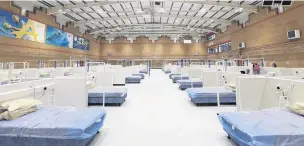  ??  ?? Llanelli Leisure Centre has reopened after being turned into a field hospital.