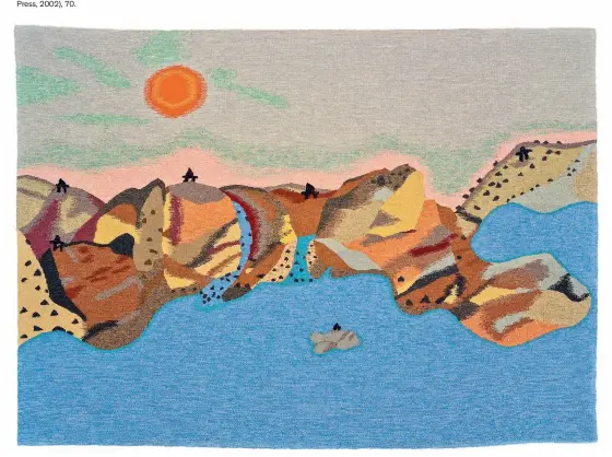  ??  ?? Malaya Akulukjuk
(1912–1995 Panniqtuuq)
—
Qaqqilutuk
1995
Tapestry Ar tist Anna Etoangat Weaver Kawtysie Kakee
Wool and cotton
107.5 × 148.3 cm
COLLECTION THE WINNIPEG
ART GALLERY
PHOTO ERNEST MAYER