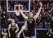  ?? Michael Conroy/Associated Press ?? Purdue center Zach Edey is the fifth player to win the award in consecutiv­e seasons.