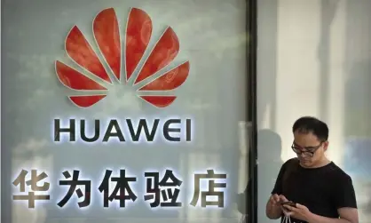  ??  ?? UK cyber security officials say Huawei’s security falls below rivals. Photograph: Mark Schiefelbe­in/AP