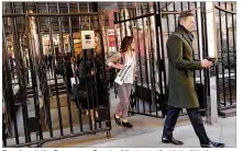  ?? SPENCER PLATT / GETTY IMAGES ?? People exit the Permanent Russian Mission to the United Nations in New York on Monday. In a coordinate­d response to the poisoning of a former Russian spy in the U.K., countries around the globe are expelling dozens of Russian diplomats.