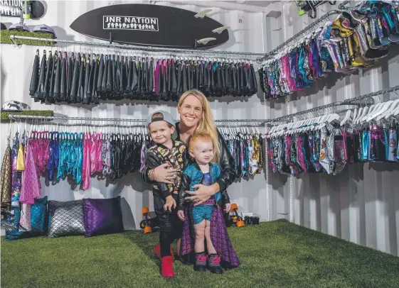  ?? Picture: JERAD WILLIAMS ?? Sarah Richards’ children’s clothing brand JNR Nation, inspired by her kids Carter, 3, and Halo, is winning the attention of Hollywood stars.