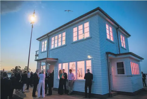  ?? Picture / Nick Reed ?? Guests celebrate the opening of The Lighthouse on Queens Wharf last night.