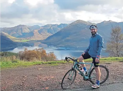  ??  ?? EPIC FEAT: Davy Zyw, who has MND, will cycle the 516 mile North Coast 500 loop with his brother and friends