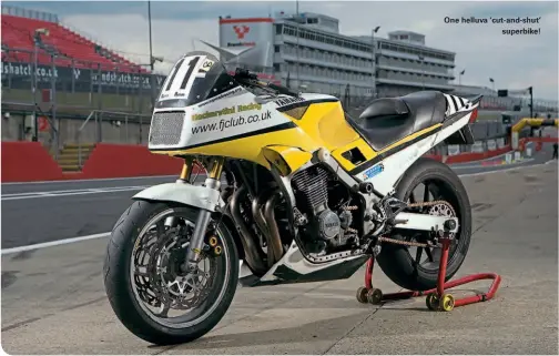  ??  ?? One helluva ‘cut-and-shut' superbike!