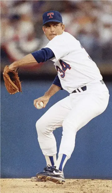  ?? AP ?? Hall of Famer Nolan Ryan was known for his fastball, not for his loquacity, but he was game to talk about his famous competitiv­e side. ‘‘Once I cross that white line, I don’t even like myself,’’ he said.