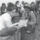  ?? JACKIE RODMAN ?? Amanda Gorman during a WriteGirl songwritin­g workshop in Los Angeles, California.