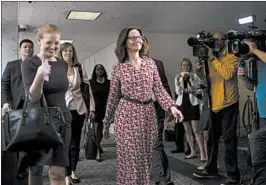  ?? ZACH GIBSON/BLOOMBERG ?? Gina Haspel, President Donald Trump’s choice to lead the CIA, on Tuesday received the support of three Senate Democrats, giving her five total and likely Senate confirmati­on.