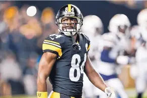  ?? AP FILE ?? Star wide receiver Antonio Brown formally requested a trade from the Pittsburgh Steelers Tuesday. In a social media post, Brown thanked Steelers fans and wrote it’s ‘time to move on and move forward.’